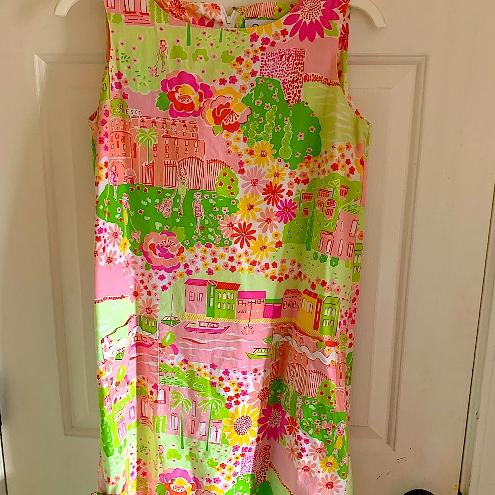 Lilly Pulitzer Dress | Green City Pattern | Size 4